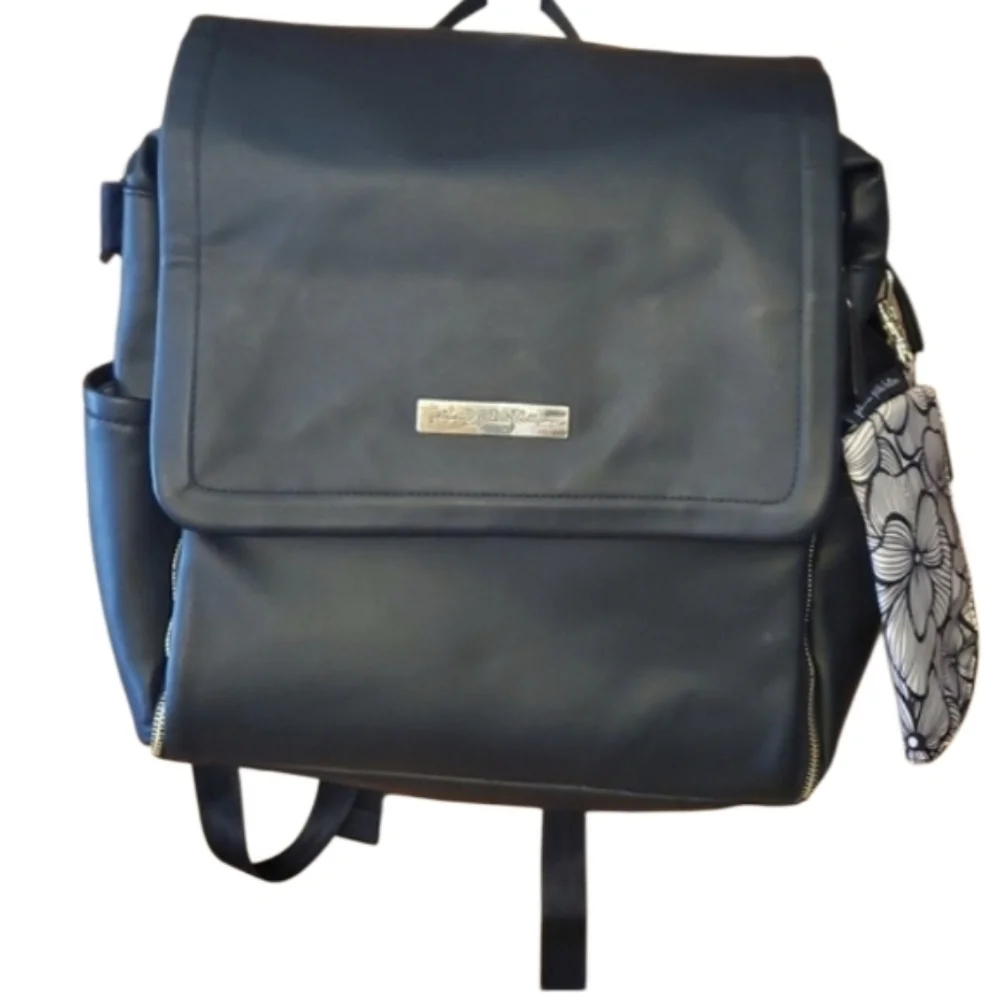 Petunia Pickle Bottom Boxy Backpack In Black‎ Matte Leatherette
